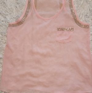 Pink sheer top
